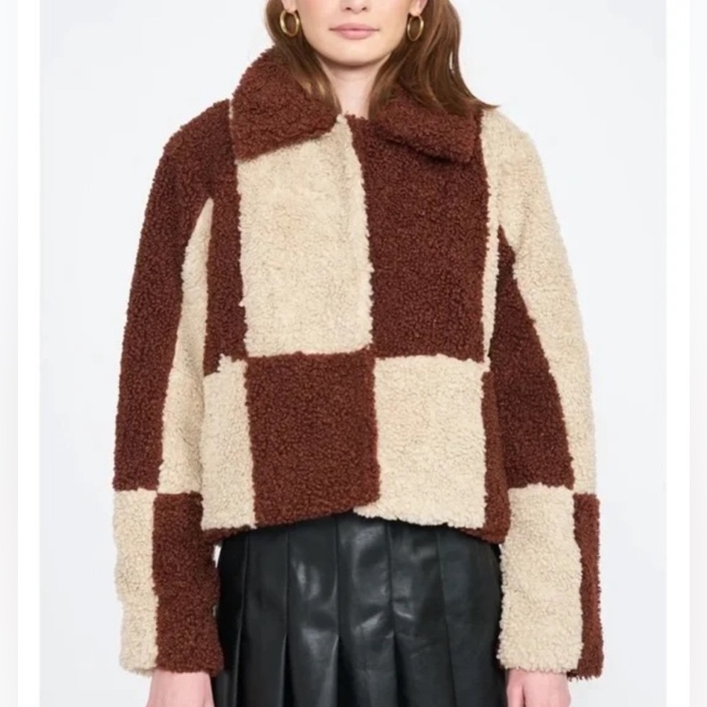 En Saison Color Block Sherpa Jacket